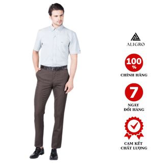QUẦN ÂU NAM ALIGRO MÀU NÂU BÒ, CHUẨN FORM SLIMFIT VẢI NANO CAO CẤP, TÔN DÁNG, THOÁNG MÁT ALGO1013 - ALIGRO