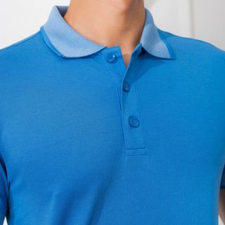 ÁO POLO NAM CHẤT LIỆU COTTON MÀU BLUE - ALIGRO