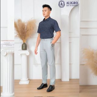 QUẦN KAKI NAM XANH SÁNG ALGK074 - ALIGRO