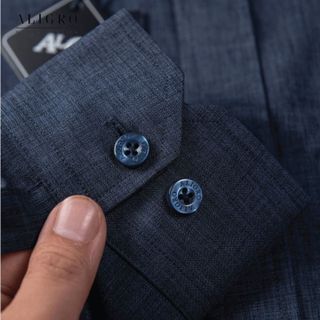 ÁO SƠ MI NAM CÔNG SỞ DÀI TAY ALIGRO MÀU NAVY ALGS158 - ALIGRO