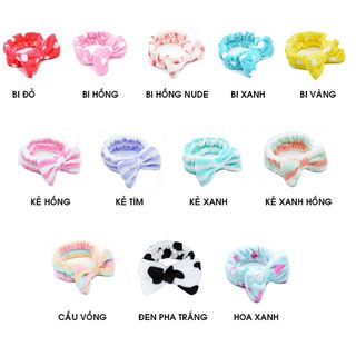 Băng đô rửa mặt bờm cài tóc turban dễ thương cute nhiều mẫu
