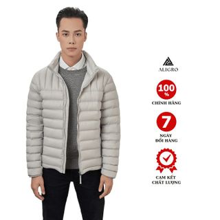 ÁO KHOÁC LÔNG VŨ BEIGE CHẤT LIỆU CAO CẤP MỀM MỊN SIÊU NHẸ GIỮ NHIỆT  ALIGRO ALGALV.19 - ALIGRO