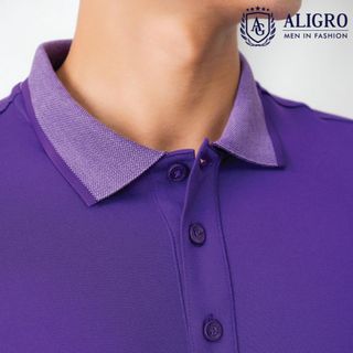 ÁO POLO NAM CHẤT LIỆU COTTON MÀU TÍM ALGPLO27- ALIGRO