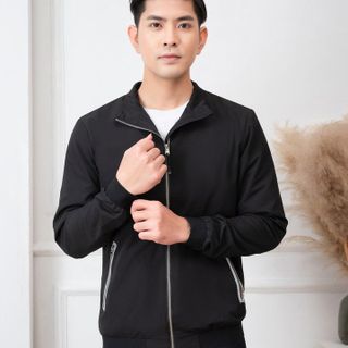 ÁO KHOÁC GOLF NAM 2 LỚP ALIGRO MÀU ĐEN AK2G.4 - ALIGRO