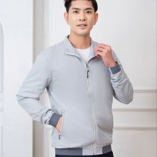 ÁO KHOÁC GOLF NAM 2 LỚP ALIGRO MÀU GHI AK2G.3 - ALIGRO