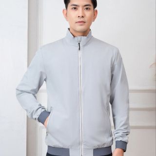 ÁO KHOÁC GOLF NAM 2 LỚP ALIGRO MÀU GHI AK2G.3 - ALIGRO