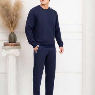 BỘ NỈ NAM ALIGRO MÀU XANH THAN BN4 - ALIGRO