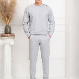 BỘ NỈ NAM ALIGRO MÀU GHI XÁM BN7- ALIGRO