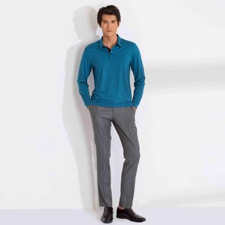 ÁO PHÔNG DÀI TAY CỔ ĐỨC ALGAPD041 - ALIGRO