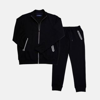 BỘ NỈ KÉO KHÓA NAM ALIGRO MÀU ĐEN BN10 - ALIGRO