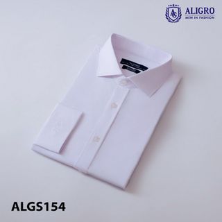 ÁO SƠ MI NAM DÀI TAY TRẮNG CHẤT LIỆU BAMBOO CAO CẤP ALGS154 - ALIGRO