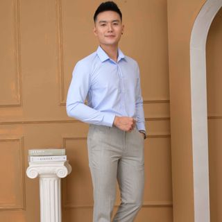 ÁO SƠ MI SLIMFIT DÀI TAY XANH BIỂN - ALIGRO