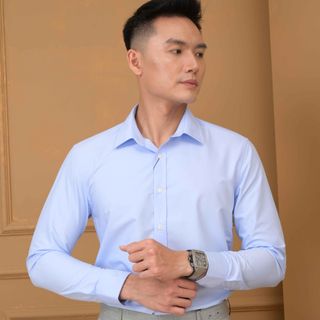 ÁO SƠ MI SLIMFIT DÀI TAY XANH BIỂN - ALIGRO