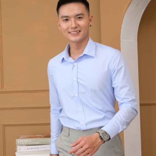 ÁO SƠ MI SLIMFIT DÀI TAY XANH BIỂN - ALIGRO