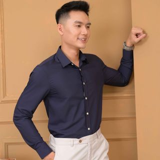ÁO SƠ MI SLIMFIT DÀI TAY NAVY - ALIGRO