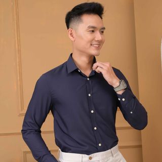 ÁO SƠ MI SLIMFIT DÀI TAY NAVY - ALIGRO