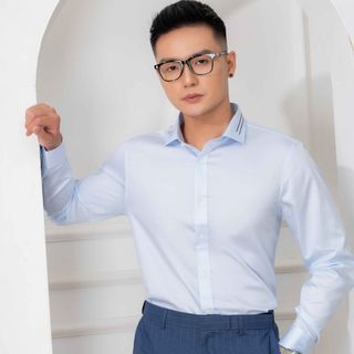 ÁO SƠ MI DÀI TAY COTTON CHỐNG NHĂN XANH - ALIGRO