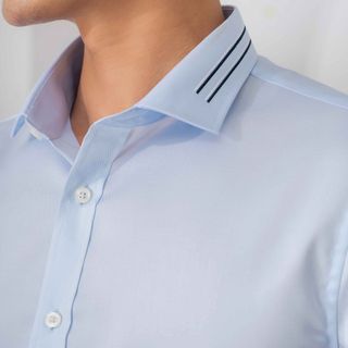 ÁO SƠ MI DÀI TAY COTTON CHỐNG NHĂN XANH - ALIGRO