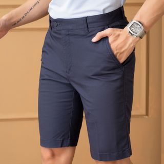QUẦN SHORT KAKI NAM MÀU NAVY NHẠT ALGQS1080 - ALIGRO