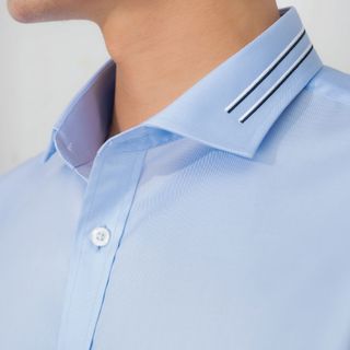 ÁO SƠ MI DÀI TAY COTTON CHỐNG NHĂN BLUE - ALIGRO