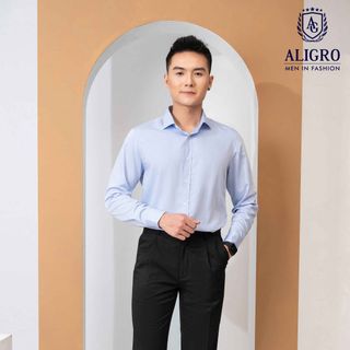 ÁO SƠ MI DÀI TAY BAMBOO PHẨY XANH - ALIGRO
