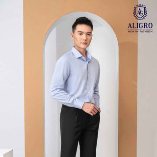 ÁO SƠ MI DÀI TAY BAMBOO PHẨY XANH - ALIGRO