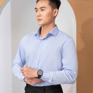 ÁO SƠ MI DÀI TAY BAMBOO PHẨY XANH - ALIGRO
