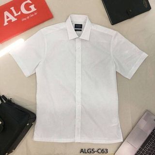 ÁO SƠ MI CỘC TAY TRẮNG ALGS-C63 - ALIGRO