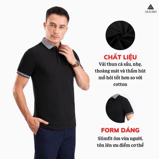 ÁO POLO NAM NGẮN TAY ALIGRO CHẤT LIỆU CVC MỀM MỊN, CO GIÃN, THẤM HÚT MỒ HÔI ALGPLO91 - ALIGRO