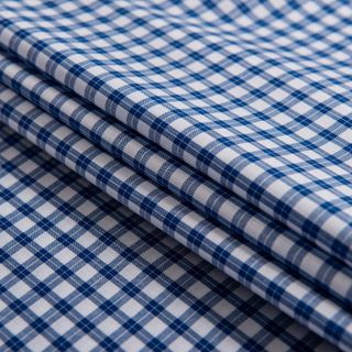 ÁO SƠ MI CỘC TAY KẺ CARO XANH NAVY ALGS-C117 - ALIGRO