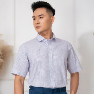 ÁO SƠ MI CỘC TAY HỌA TIẾT HOA NHÍ ALGS-C84 - ALIGRO