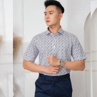 ÁO SƠ MI CỘC TAY HỌA TIẾT NHIỀU MÀU ALGS-C90 - ALIGRO