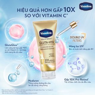 [MUA 1 ĐƯỢC 2 ] SỮA DƯỠNG THỂ VASELINE HEALTHY BRIGHT GLUTA HYA THÁI LAN 300ML - SILVER