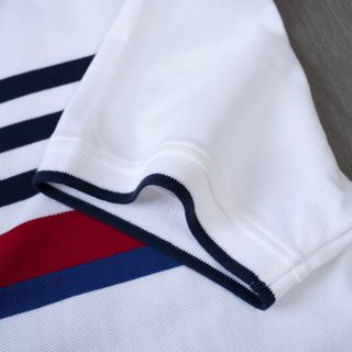 ÁO POLO NAM NGẮN TAY TRẮNG KẺ NGANG NAVY-ĐỎ-XANH ALGPLO126 - ALIGRO