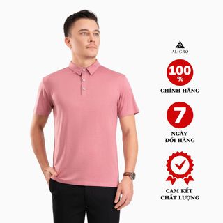 ÁO POLO GOLF NAM NGẮN TAY CHẤT VẢI COOLMAX DỆT LINE PHẨY MÀU VỎ ĐỔ NĂNG ĐỘNG ALGPLO123 - ALIGRO