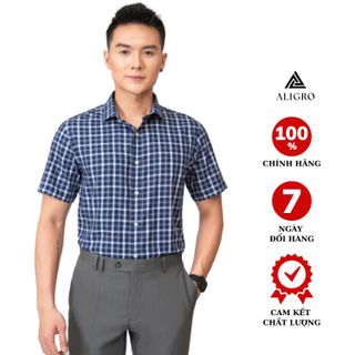 ÁO SƠ MI CỘC TAY KẺ Ô VUÔNG ALGS-C109 - ALIGRO