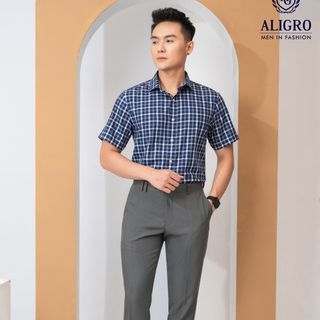 ÁO SƠ MI CỘC TAY KẺ Ô VUÔNG ALGS-C109 - ALIGRO