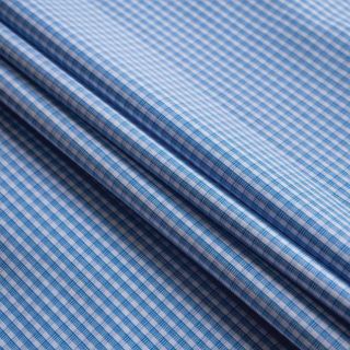 ÁO SƠ MI BABOO SLIMFIT CỘC TAY KẺ XANH DƯƠNG ALGS-C121 - ALIGRO