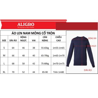 ÁO LEN CỔ TIM ZICZAC ALEND046 - ALIGRO