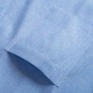 ÁO SƠ MI BAMBOO SLIMFIT CỘC TAY XANH TRƠN ALGS-C123 - ALIGRO