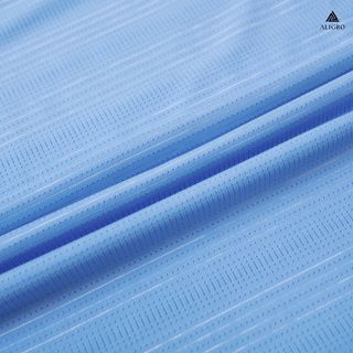 ÁO POLO GOLF NAM NGẮN TAY CHẤT VẢI COOLMAX KẺ NGANG MÀU XANH BLUE NĂNG ĐỘNG ALGPLO117- ALIGRO