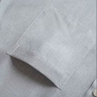 ÁO SƠ MI BAMBOO SLIMFIT CỘC TAY GHI XƯỚC ALGS-C122 - ALIGRO