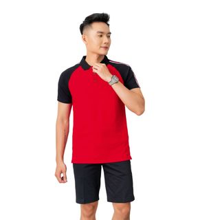ÁO POLO NAM  NGẮN TAY COTTON PHỐI MÀU SANG TRỌNG ALGPLO51 - ALIGRO