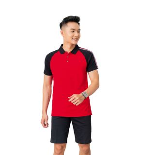 ÁO POLO NAM  NGẮN TAY COTTON PHỐI MÀU SANG TRỌNG ALGPLO51 - ALIGRO