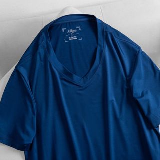 ÁO THUN NAM CỔ TRÒN MÀU NAVY KIỂU DÁNG THỂ THAO THẤM HÚT TỐT CO GIÃN THOẢI MÁI ALGAPC054 - ALIGRO