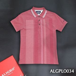ÁO POLO CỔ BẺ HỌA TIẾT KẺ SỌC ALGPLO34 - ALIGRO