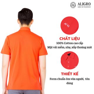 ÁO POLO NAM COTTON MÀU CAM - ALIGRO