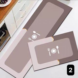 Bộ 2 THẢM BẾP SILICON cao cấp, thảm trải sàn lau chân thấm hút nước chống trơn trượt cho nhà bếp KiMi Decor