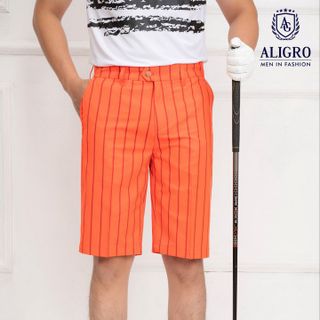 QUẦN SHORT MOGWAY MÀU CAM KẺ DỌC QSMOG.17