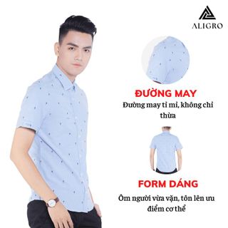 ÁO SƠ MI NAM CỘC TAY ALIGRO ALGS-C42 - ALIGRO